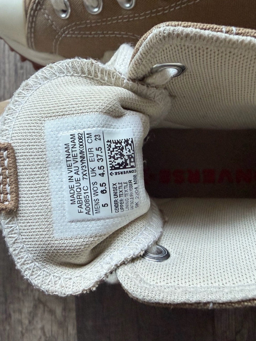 Converse Run Star Motion Platform High Top Sneakers Sand Dune Women’s 6.5 - Picture 8 of 8